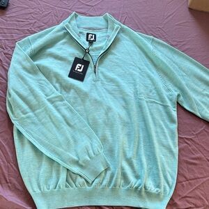 Men's FJ Mint Quarter-Zip Sweater